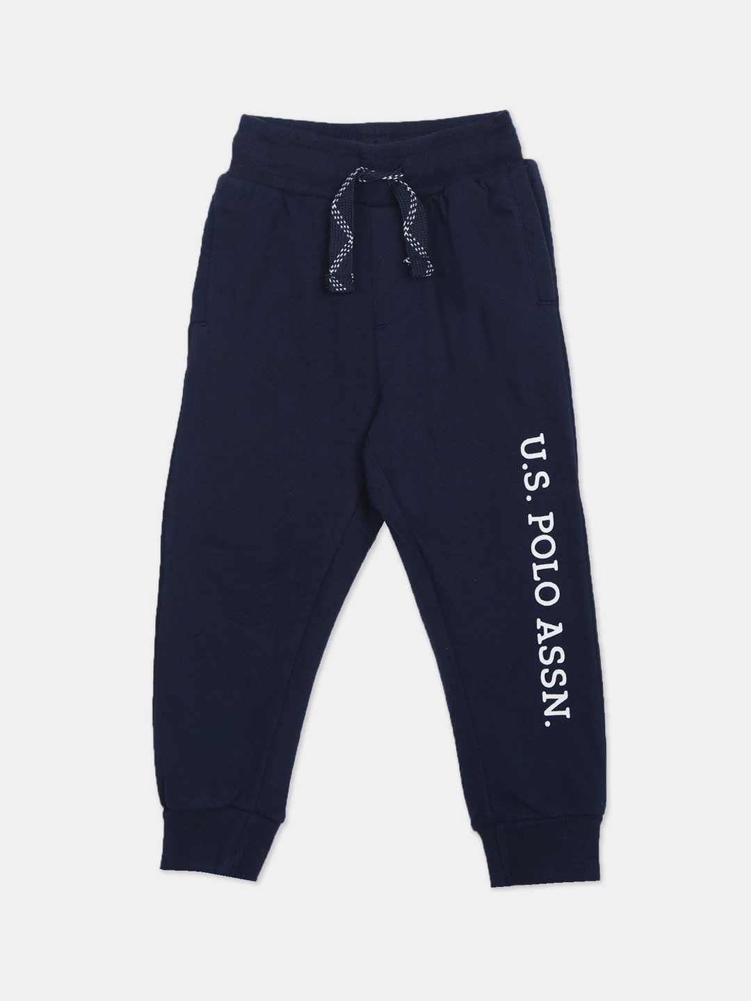 

U.S. Polo Assn. Kids Boys Navy Blue Solid Joggers