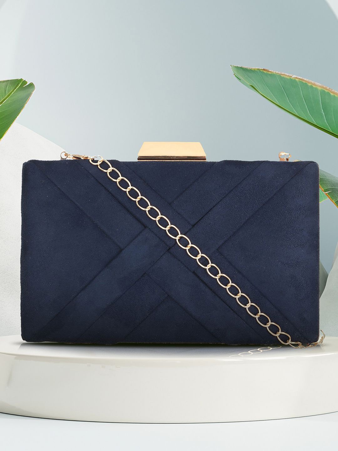 

Lavie Criss Women Navy Blue Framed Clutch