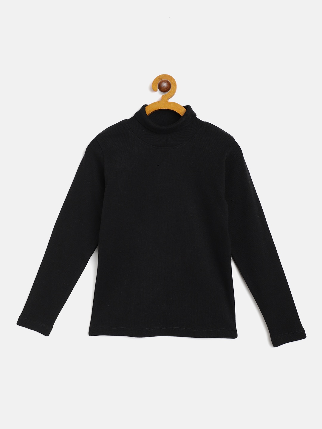 

Noh Voh - SASSAFRAS Kids Girls Black Self Striped Regular Top