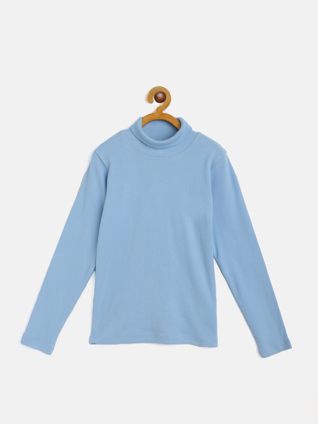 

Noh Voh - SASSAFRAS Kids Girls Blue Self Striped Regular Top