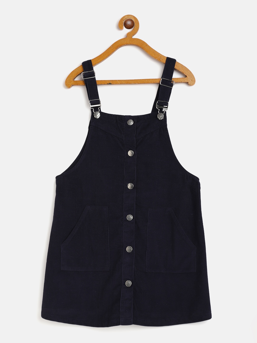 

Noh Voh - SASSAFRAS Kids Girls Navy Blue Corduroy Pinafore Dress