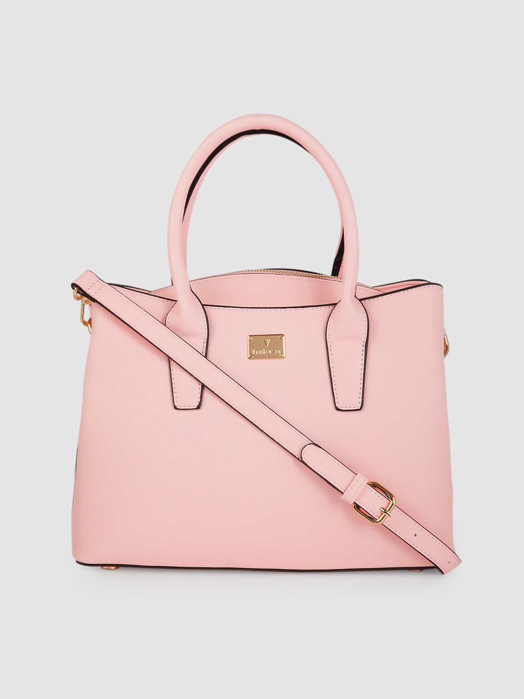 

Van Heusen Pink Solid Handheld Bag