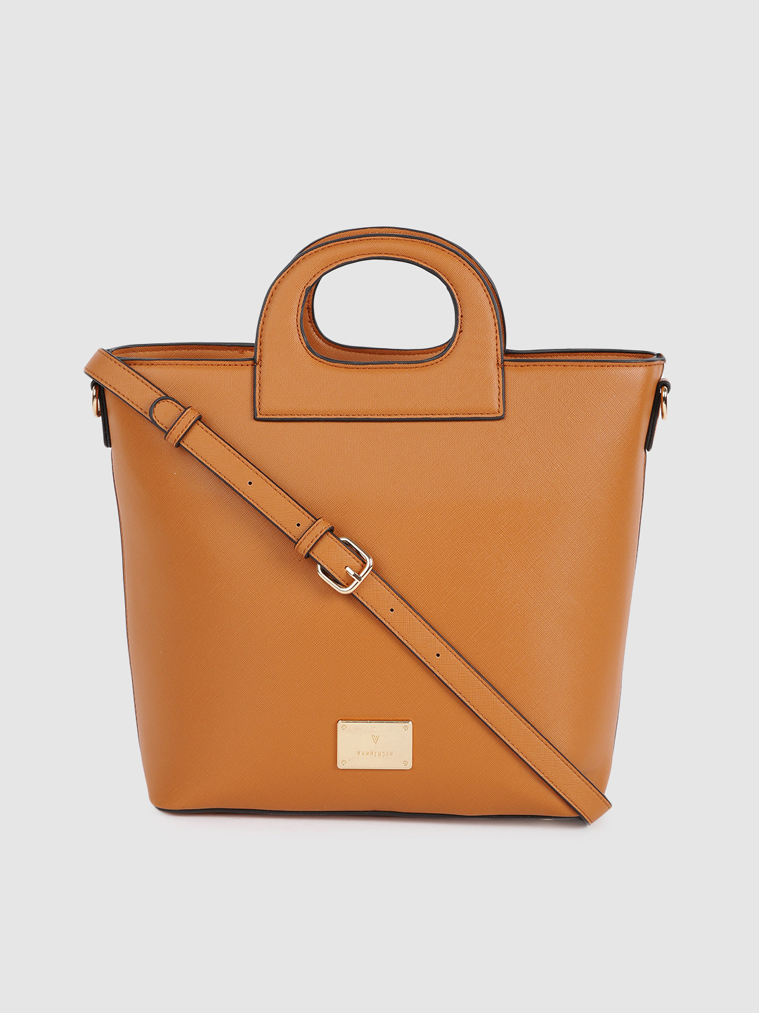 

Van Heusen Brown Solid Handheld Bag