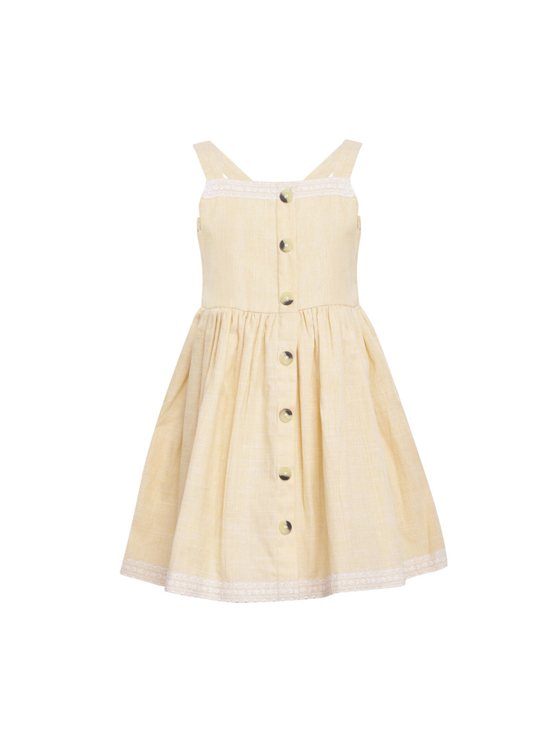 

A Little Fable Girls Yellow Fit & Flare Dress