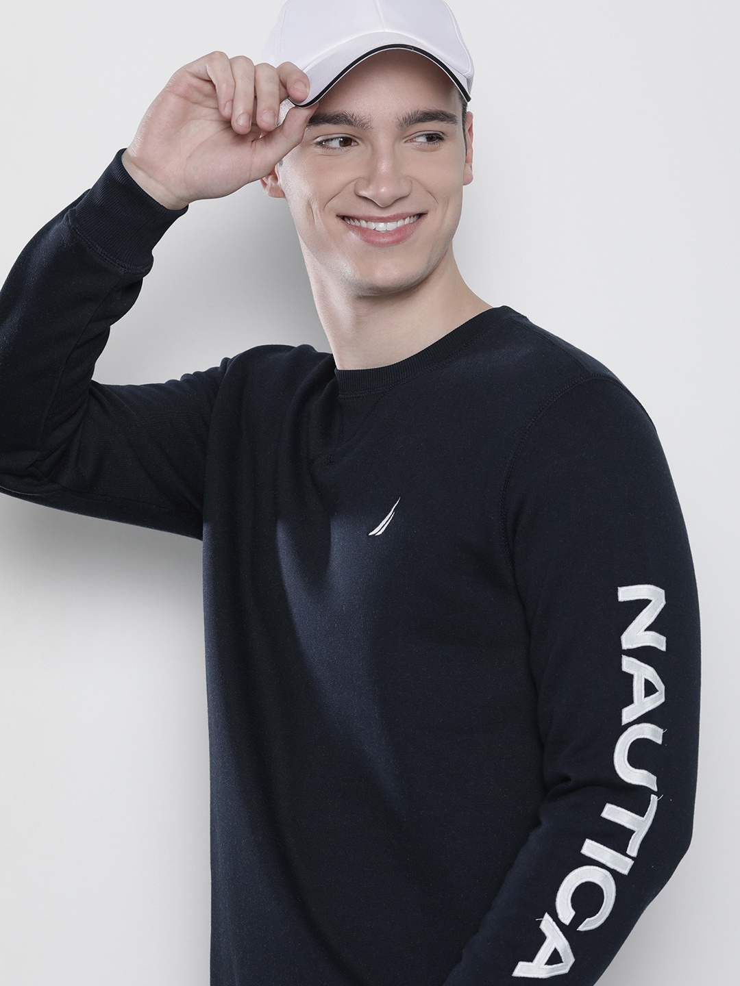 

Nautica Men Round Neck Sweatshirt, Navy blue