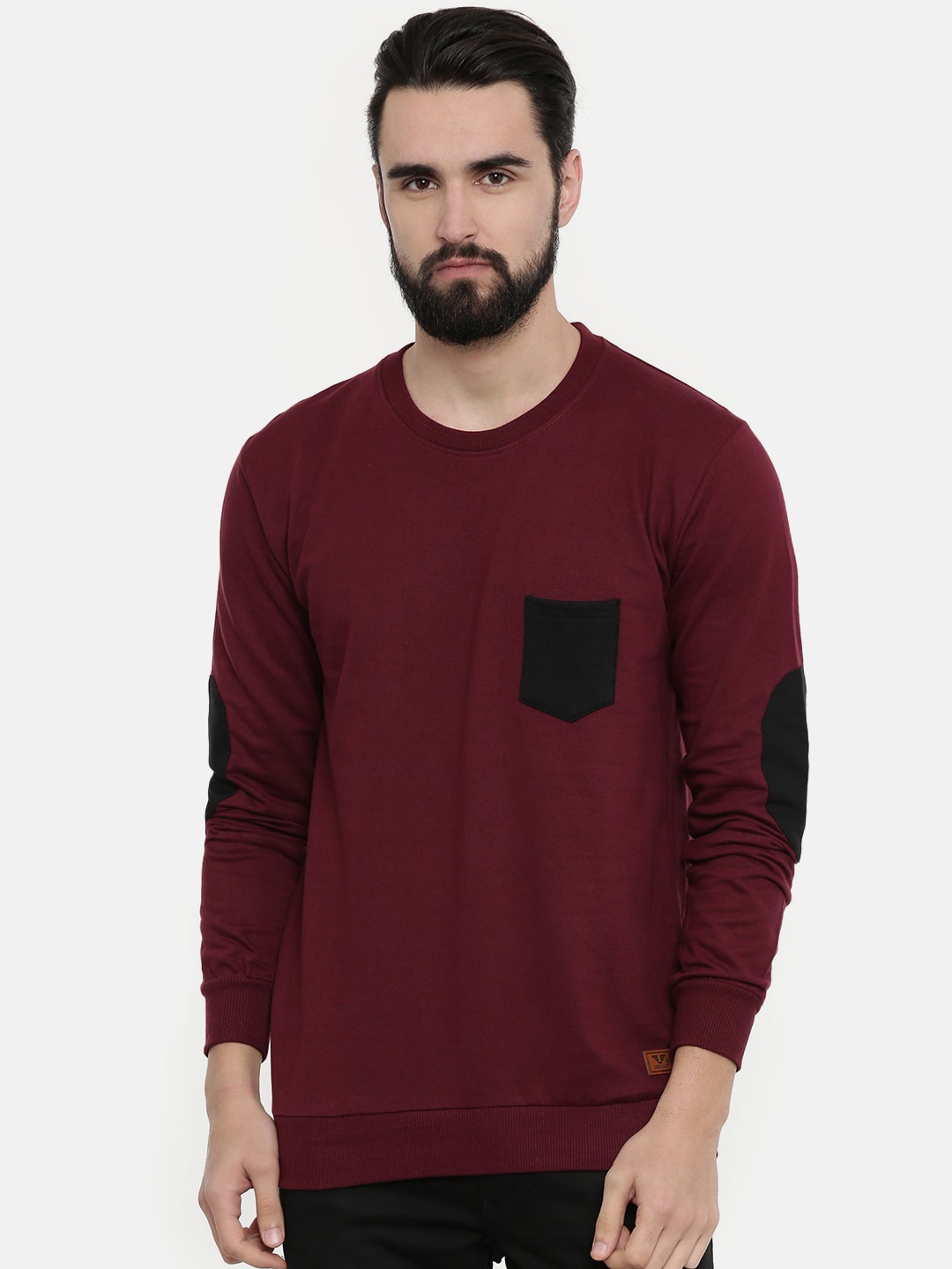

UNSULLY Men Maroon Sweatshirt