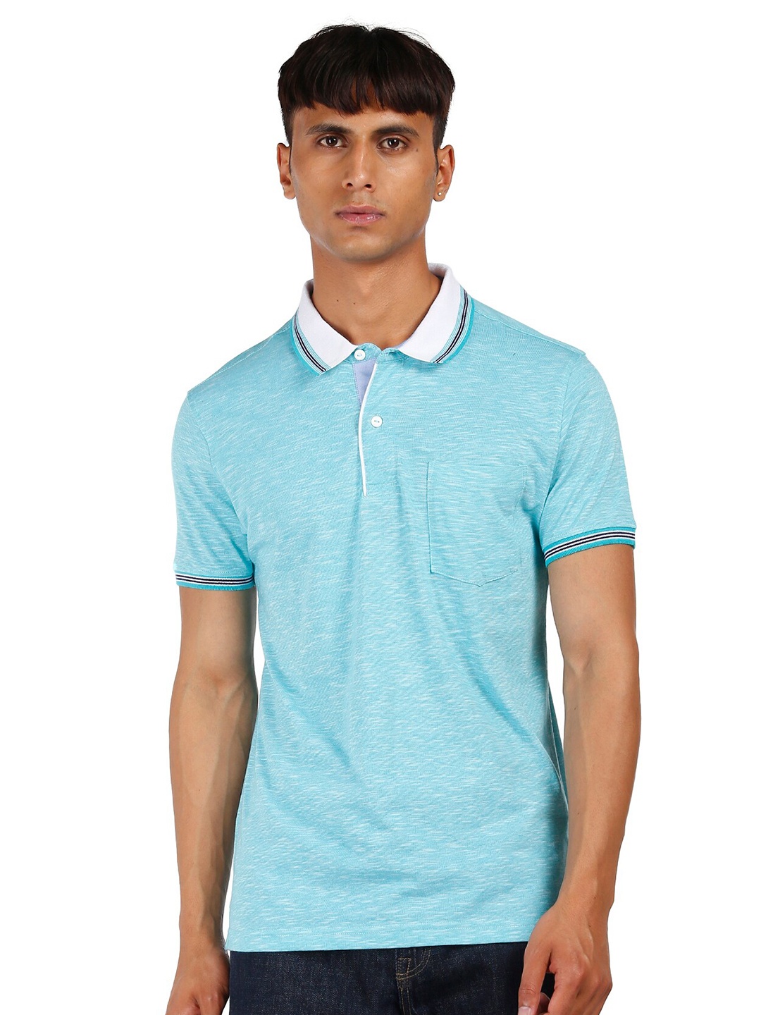 

Ruggers Men Blue Pockets Slim Fit T-shirt