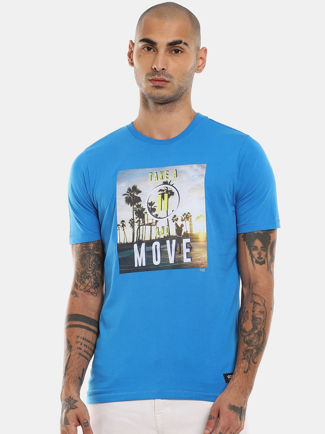

Colt Men Blue Printed T-shirt