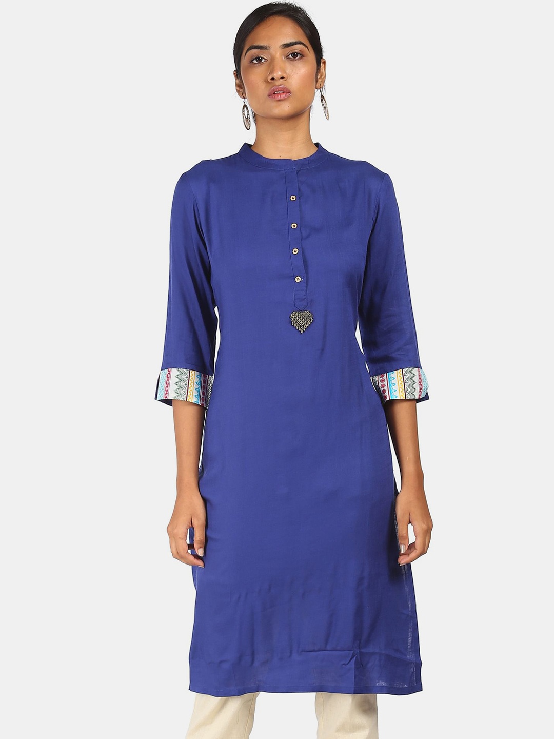 

Karigari Women Blue Kurta