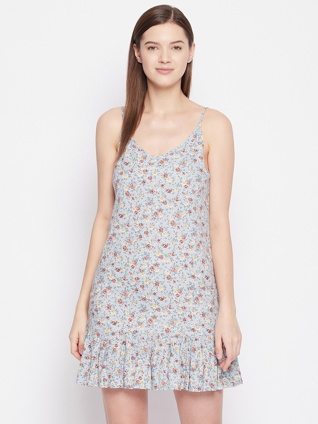 

Hypernation Grey Printed Nightdress