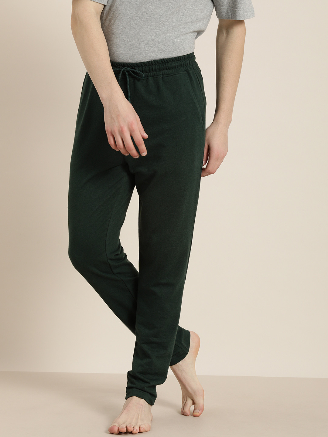 

ether Men Green Tapered Lounge Pants