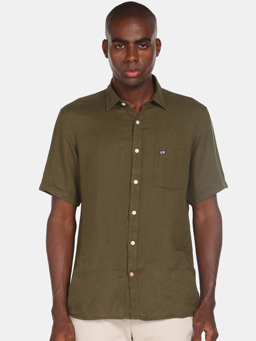 

Arrow Sport Men Green Casual Shirt