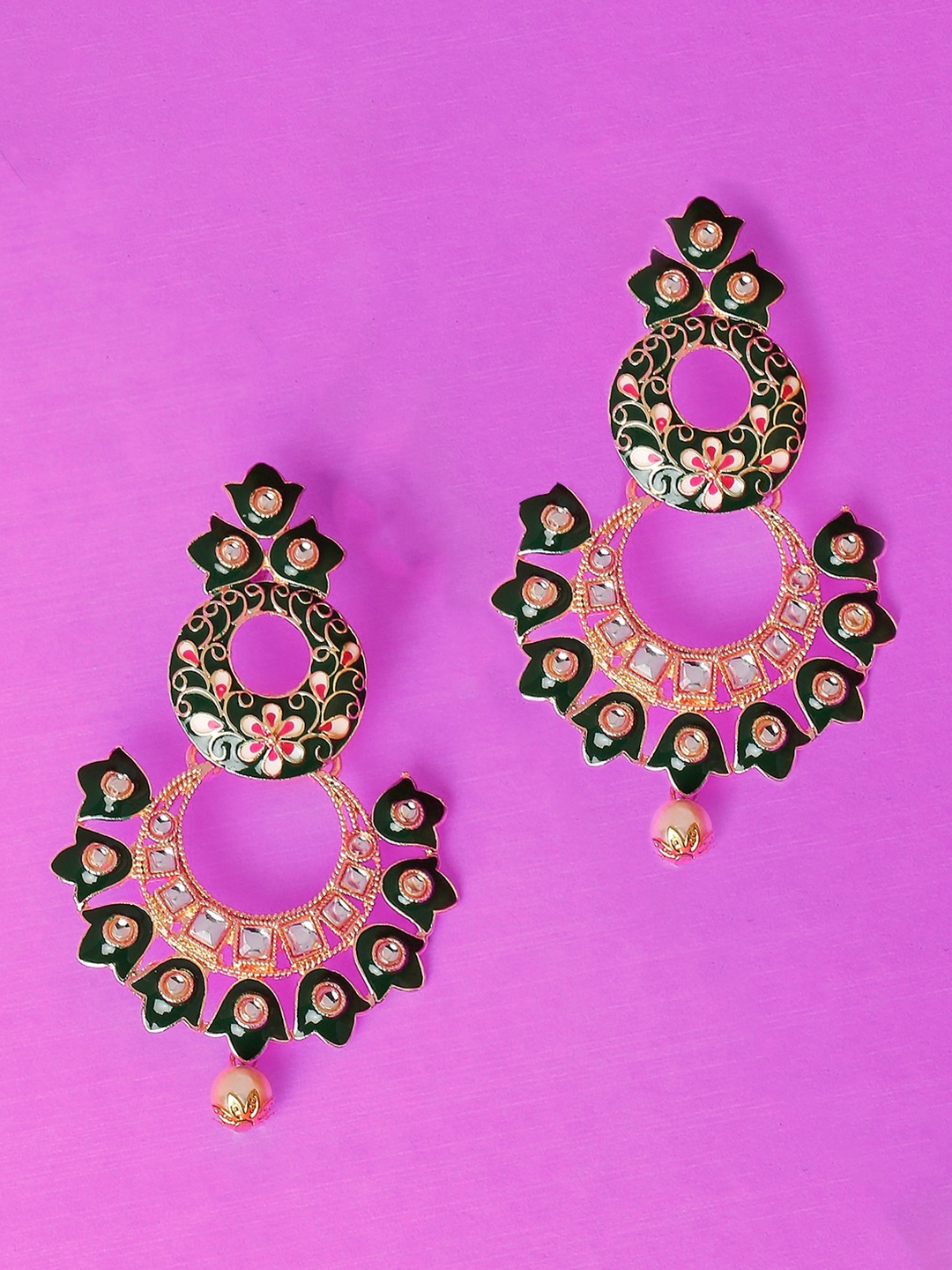 

OOMPH Black Contemporary Drop Earrings
