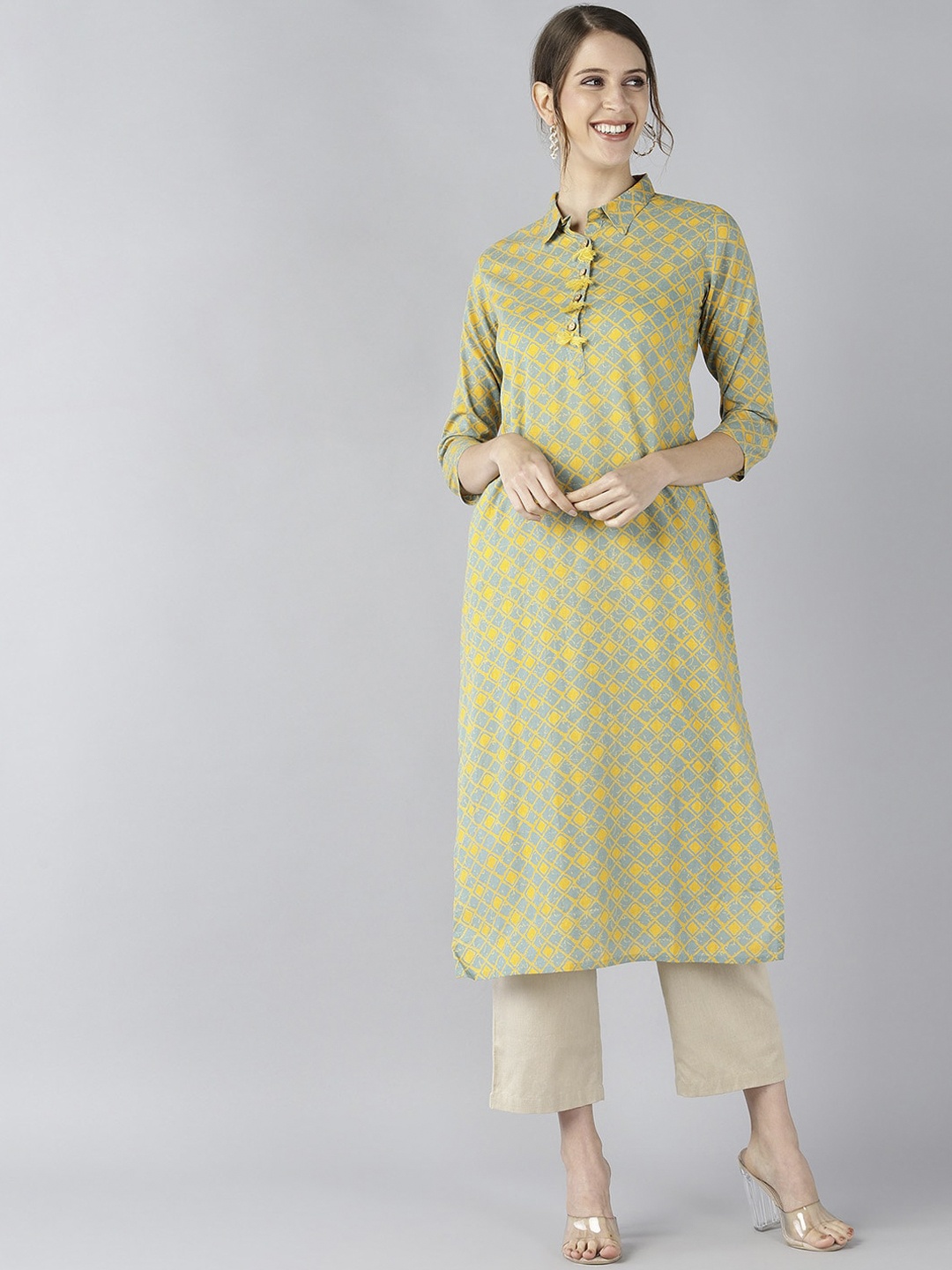 

AHIKA Women Green Printed Kurta