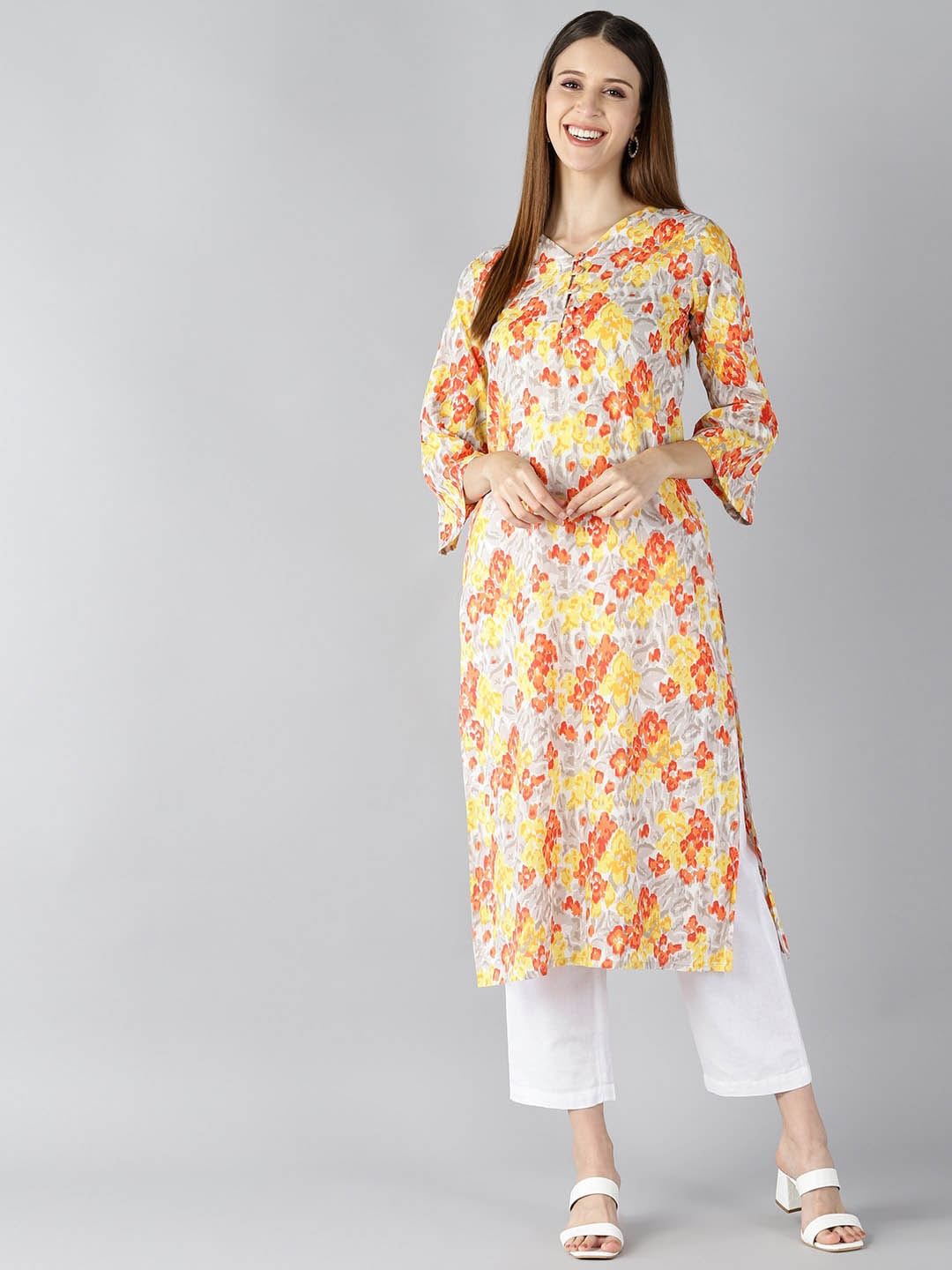 

AHIKA Women Multicoloured Floral Printed Kurta, Multi