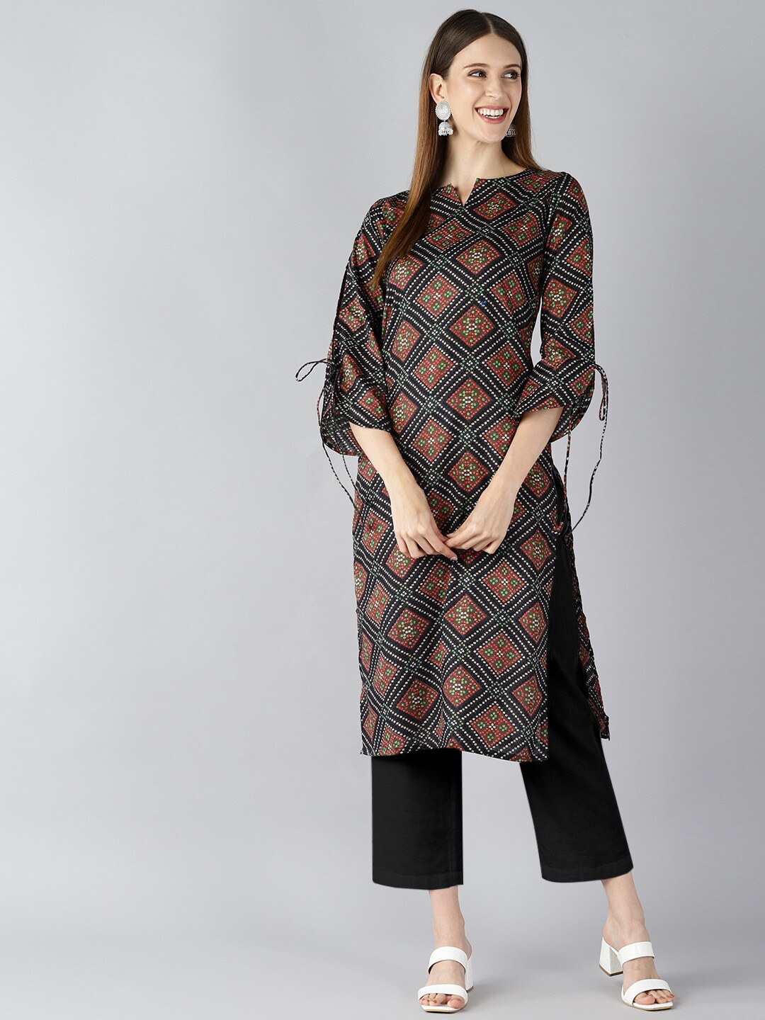 

AHIKA Women Geometric Printed Kurta, Multi