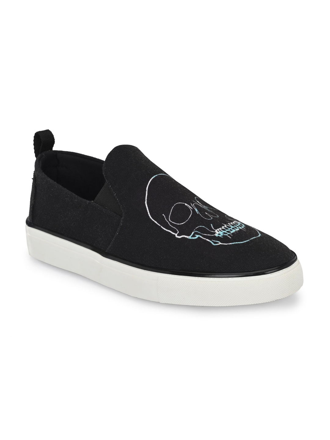 

EXTRIMOS Men Black Printed Slip-On Sneakers
