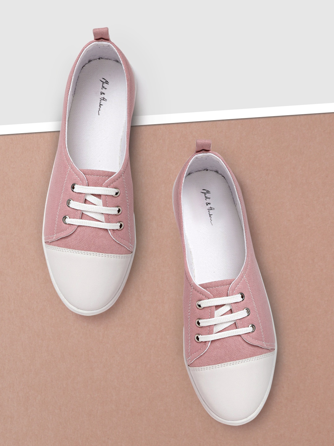 

Mast & Harbour Women Pink Solid Sneakers