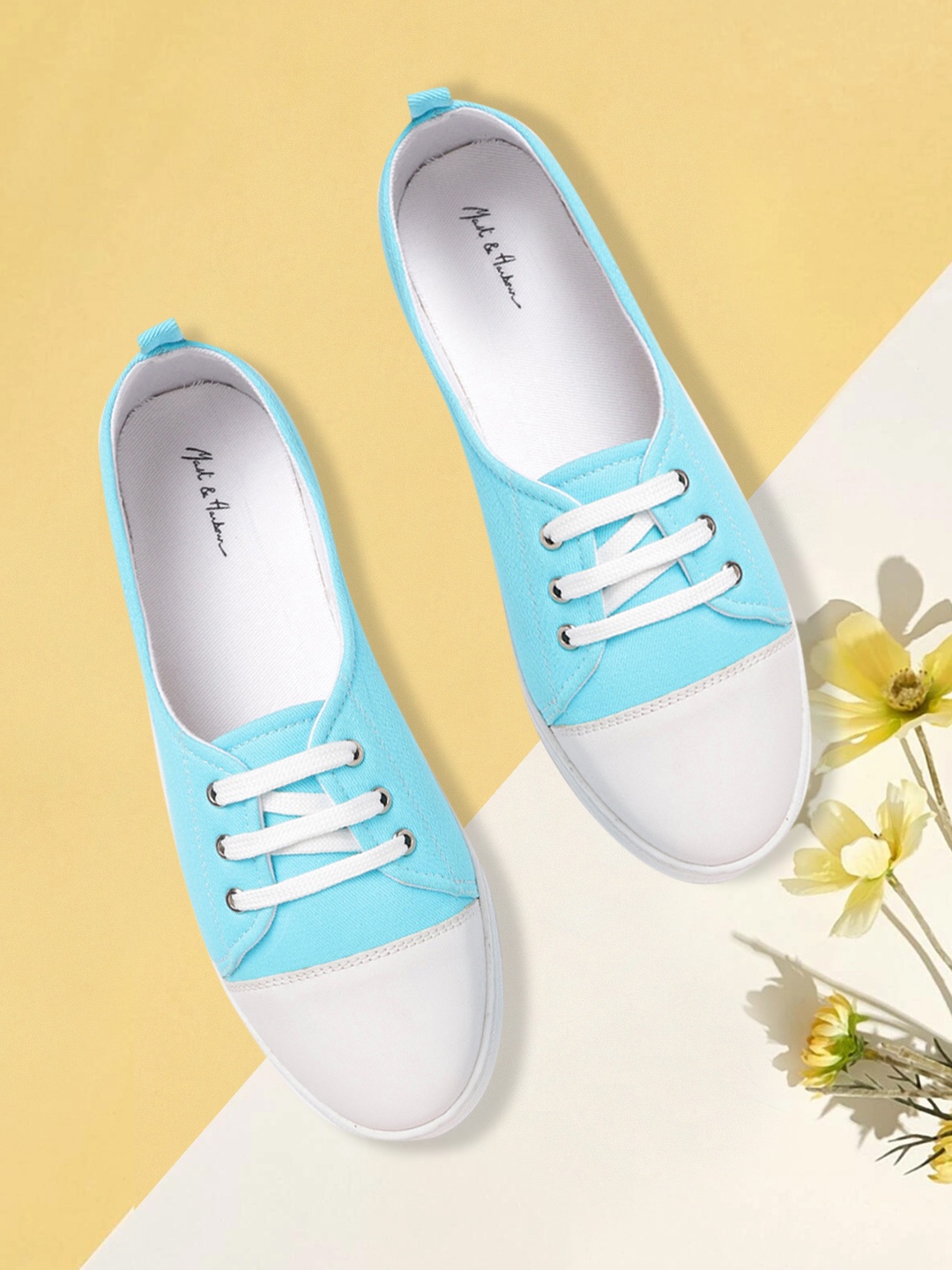 

Mast & Harbour Women Blue Solid Sneakers