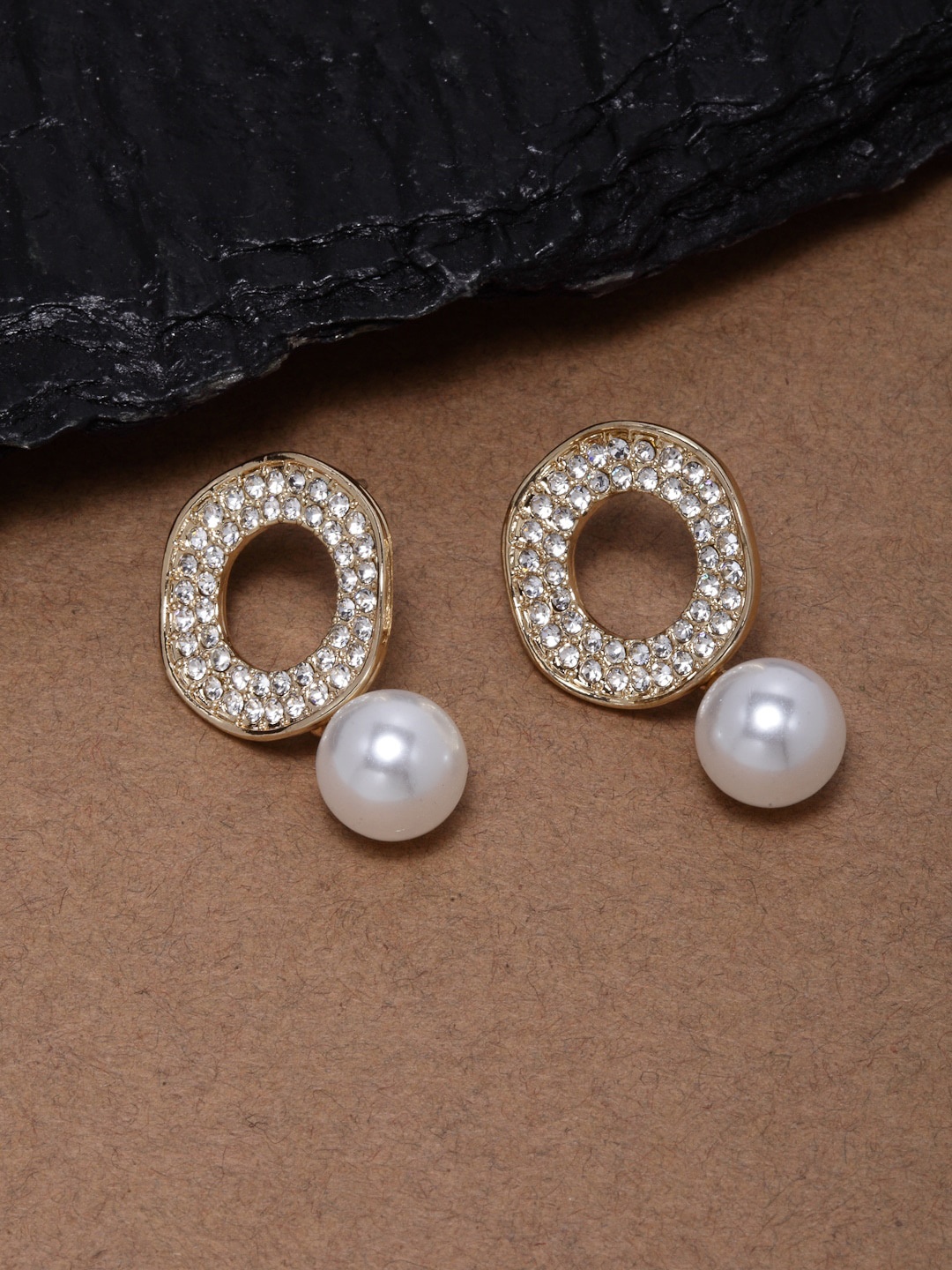 

Ferosh Gold-Toned Contemporary Studs Earrings