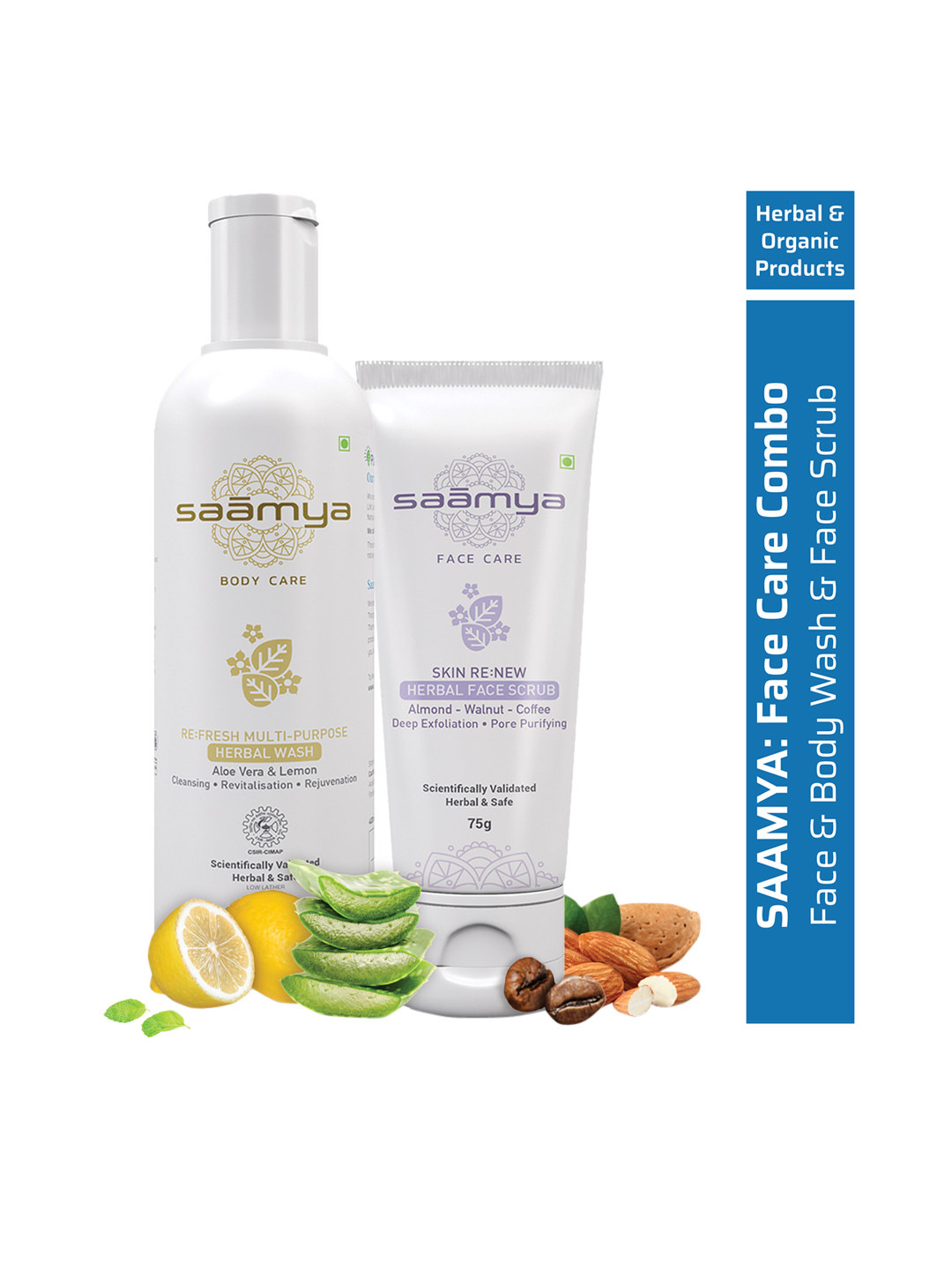 

Saamya Lime Green & Coffee Brown Face Wash & Scrub