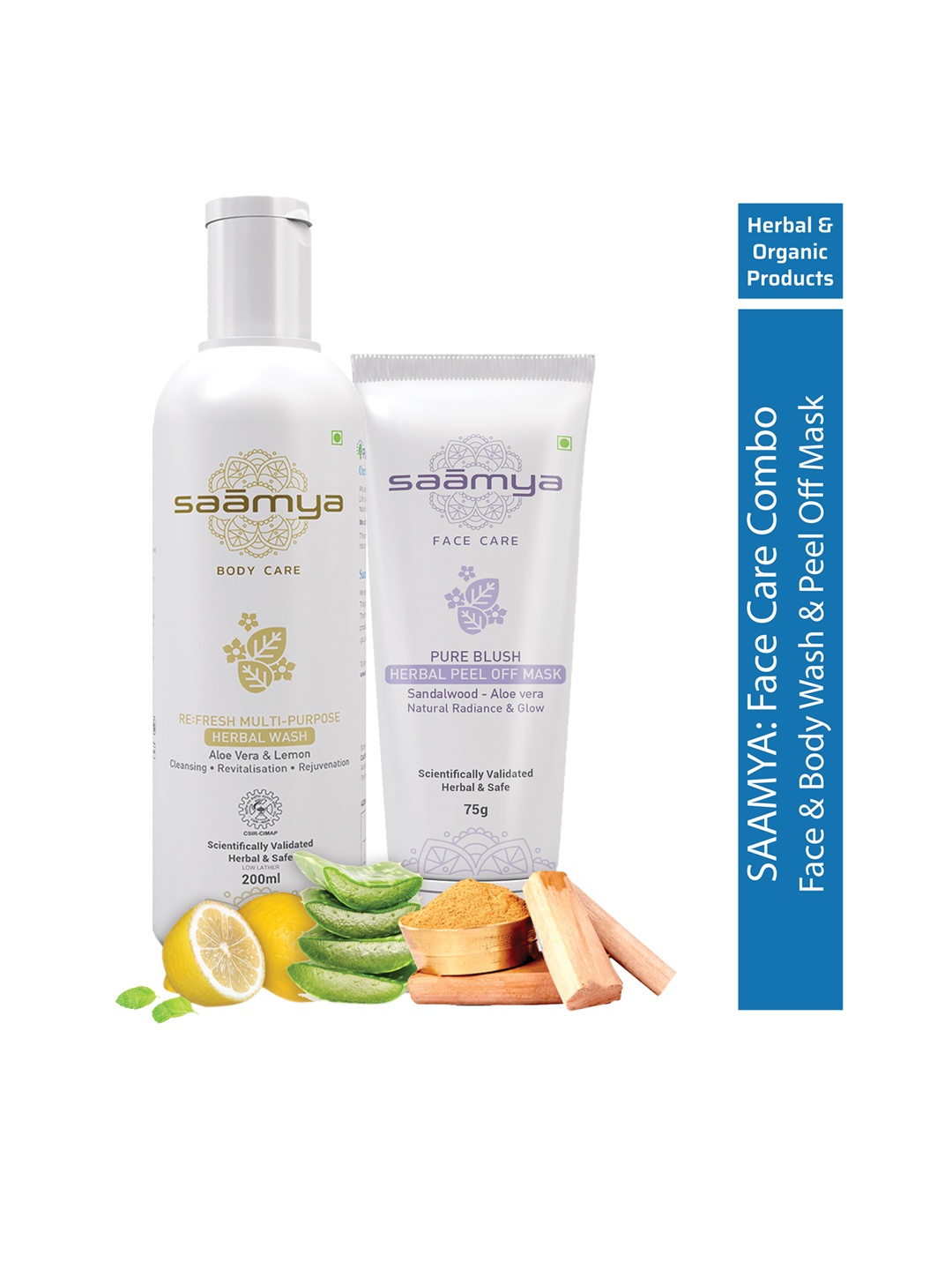 

Saamya Lime Green & Gold Face Wash & Mask, Copper