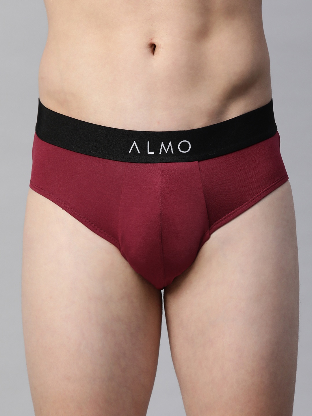 

Almo Wear Men Red & Black Solid Basic Briefs Dario-B-105