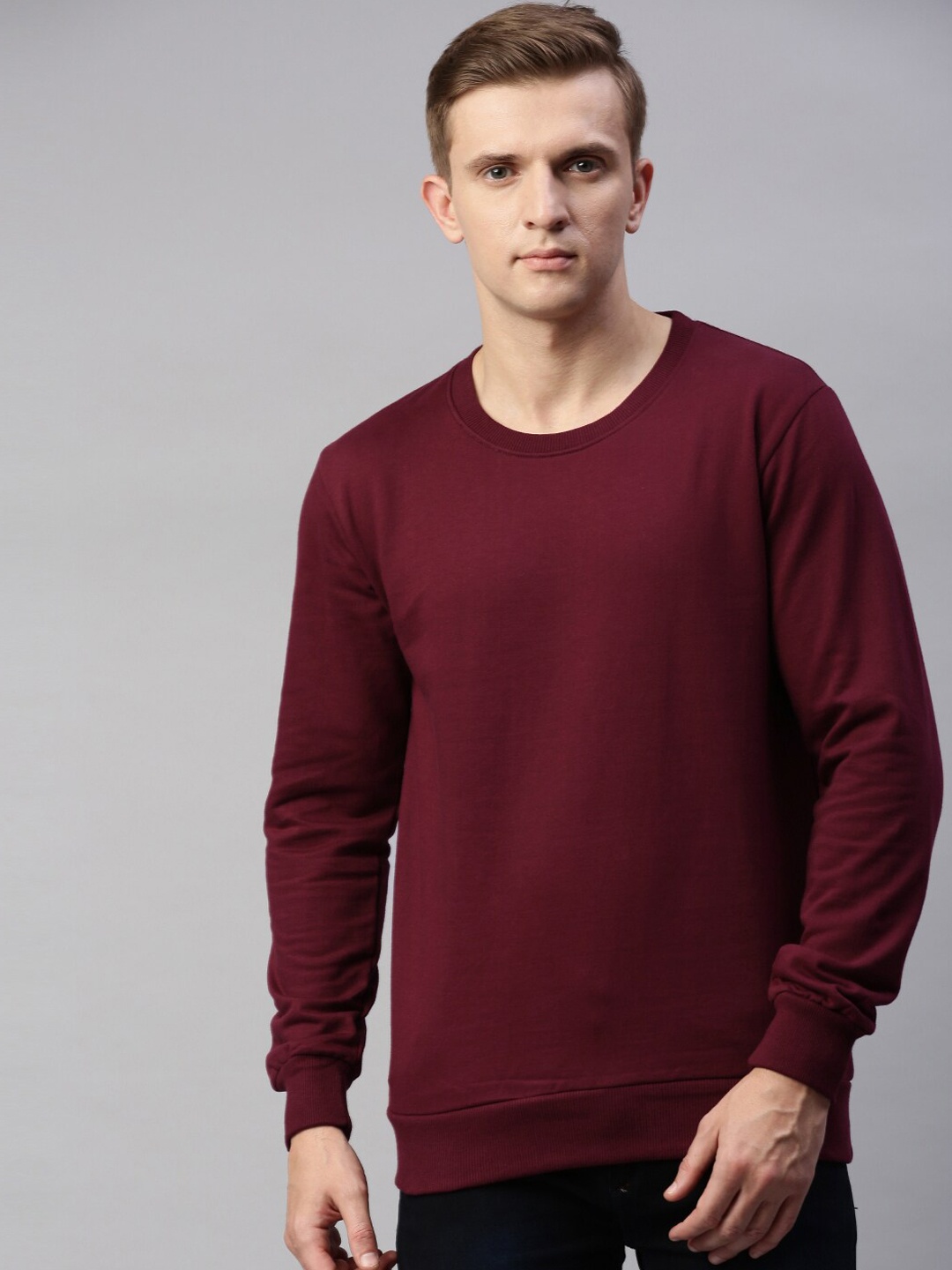 

UNSULLY Men Maroon Sweatshirt