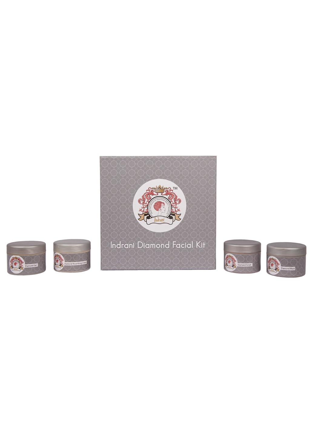 

Indrani Cosmetics Women Diamond Facial Kit For Women - 400g, Silver