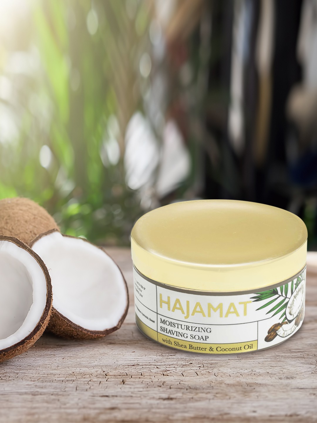 

HAJAMAT Moisturizing Shaving Soap with Shea Butter & Coconut Oil - 80 gm, White
