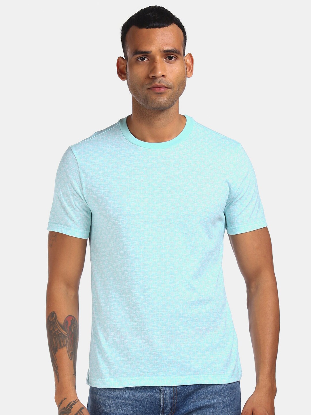 

Cherokee Men Blue Printed T-shirt
