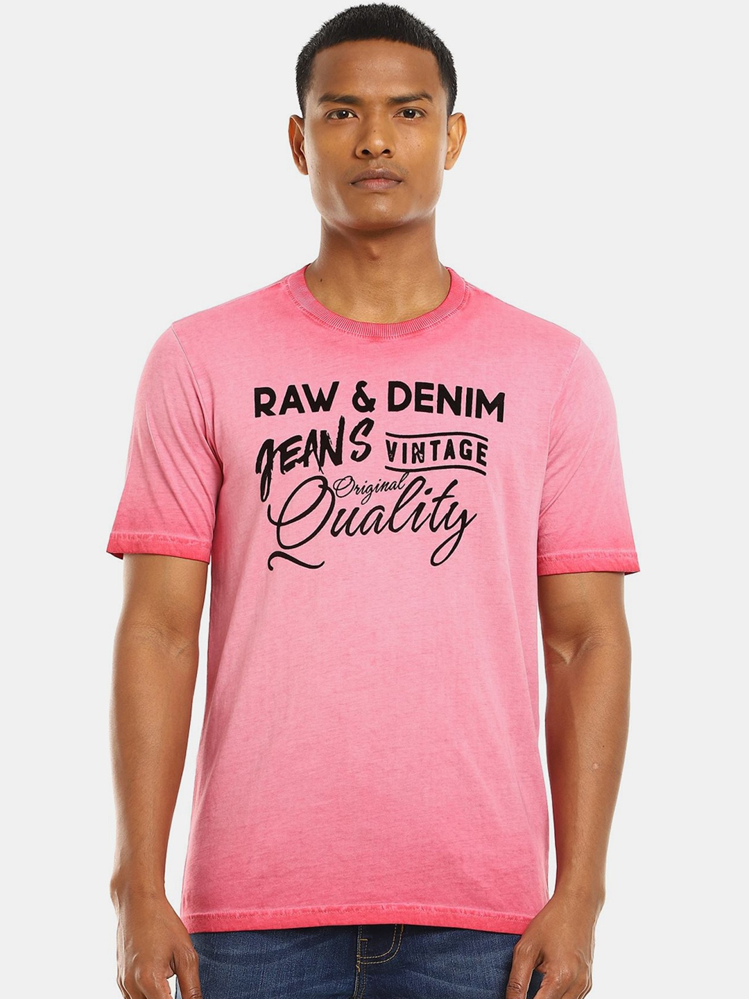 

Cherokee Men Red Typography Printed T-shirt