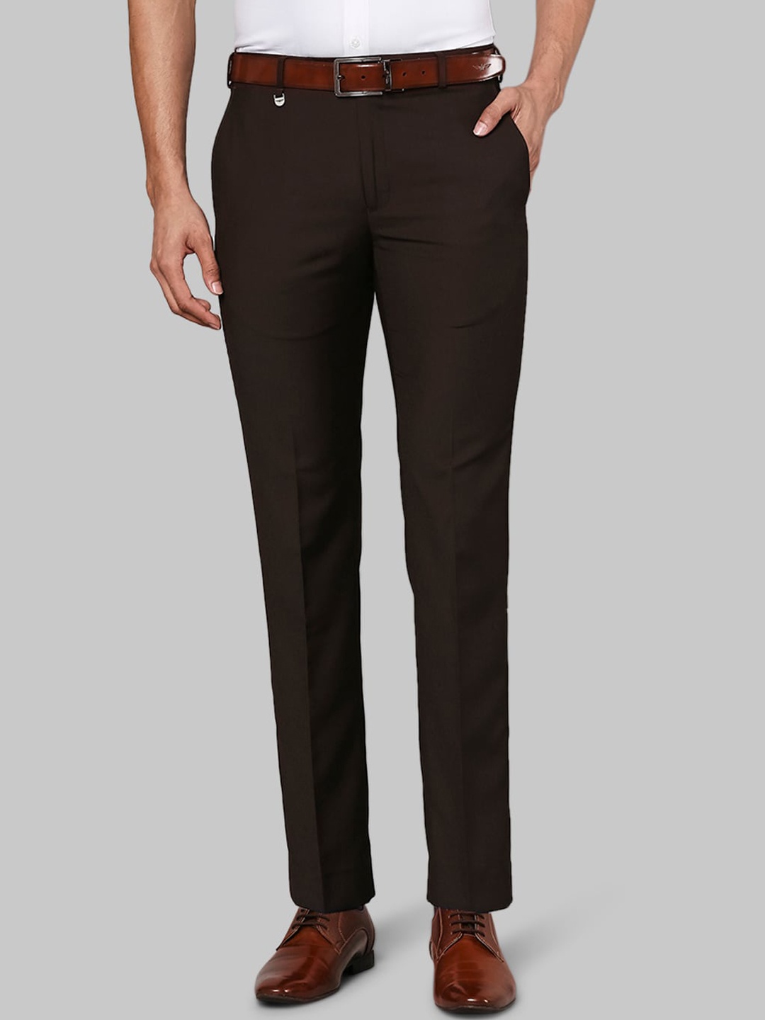 

Park Avenue Men Brown Slim Fit Formal Trousers