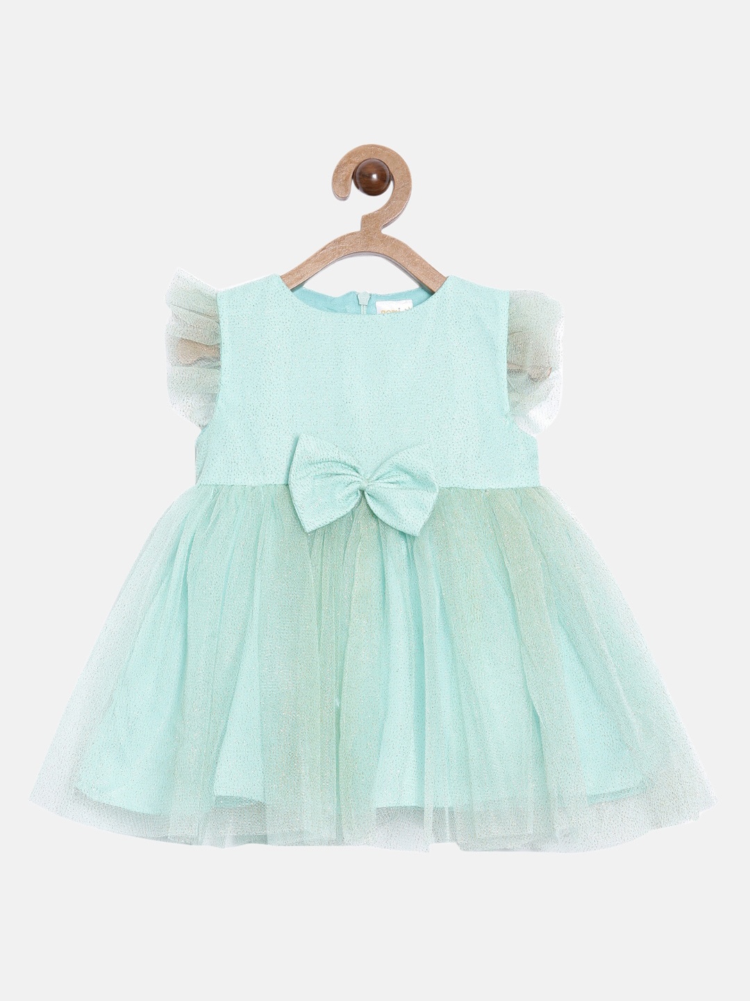 

Aomi Infant Girls Green Net Party Dress