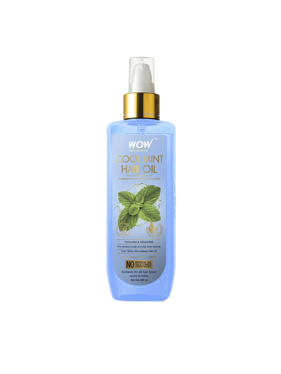 

WOW SKIN SCIENCE Cool Mint Hair Oil - 200ml, Blue