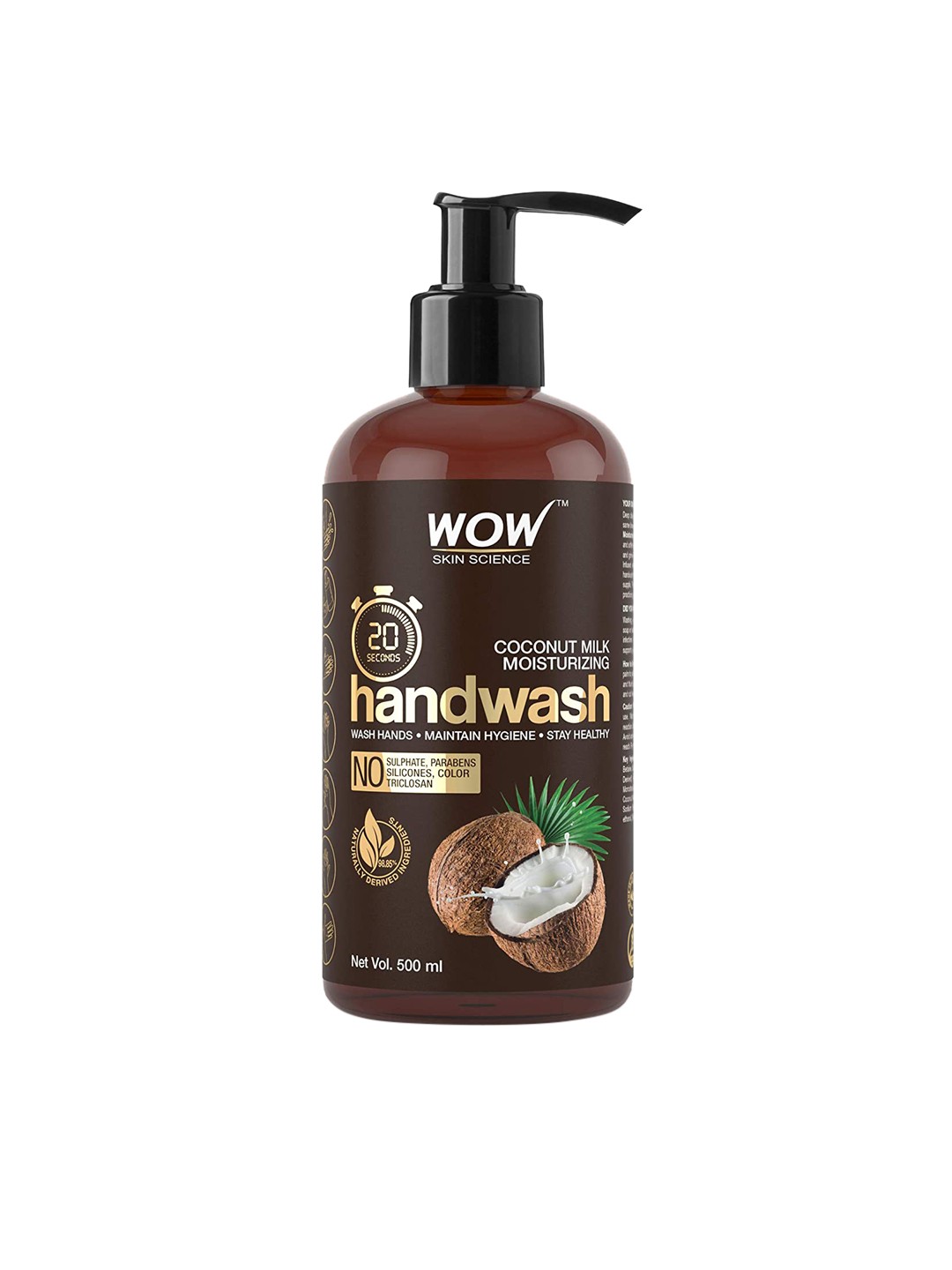 

WOW SKIN SCIENCE Coconut Milk Moisturizing Handwash - 500 ml, Brown