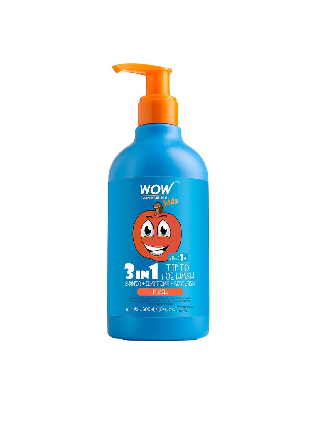 

WOW SKIN SCIENCE Brown 3 in 1 Tip to Toe Wash - Peach 300 mL