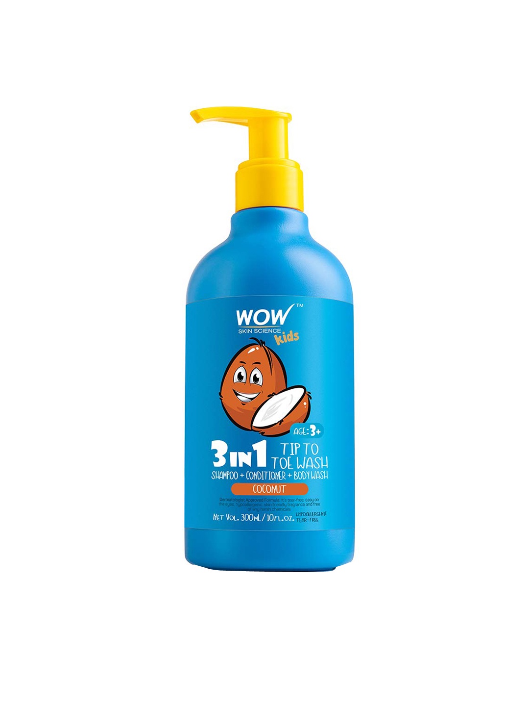 

WOW SKIN SCIENCE Brown 3 in 1 Tip to Toe Wash - Coconut 300 ML