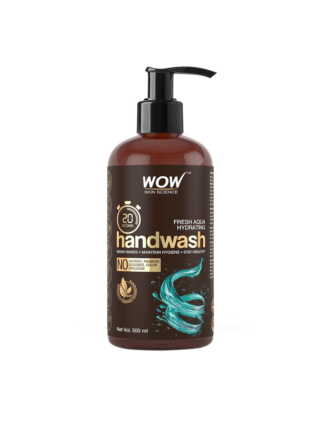 

WOW SKIN SCIENCE Fresh Aqua Hydrating Handwash - 500 ml, Brown