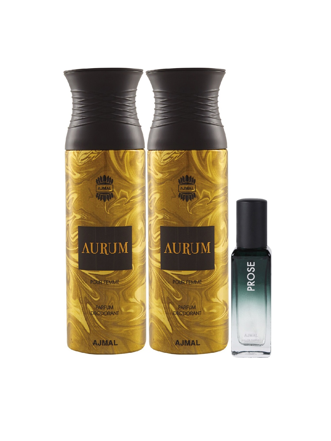

Ajmal Unisex Pack of 3 Perfume, Gold