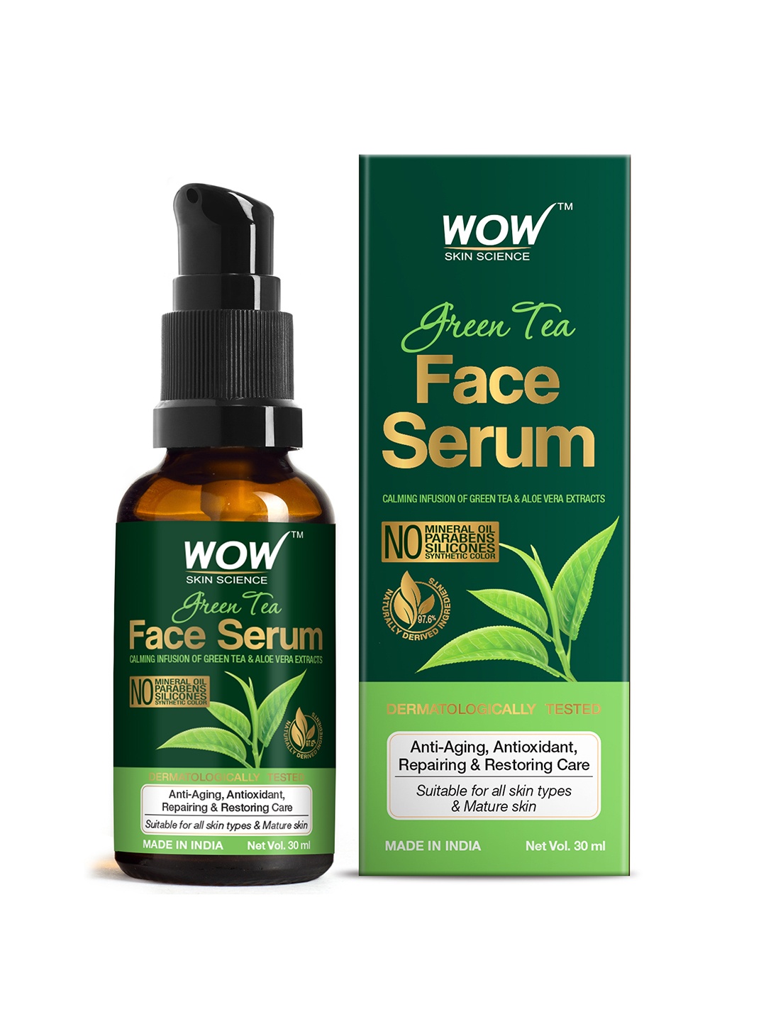 

WOW SKIN SCIENCE Brown Green Tea Face Serum 30 ML