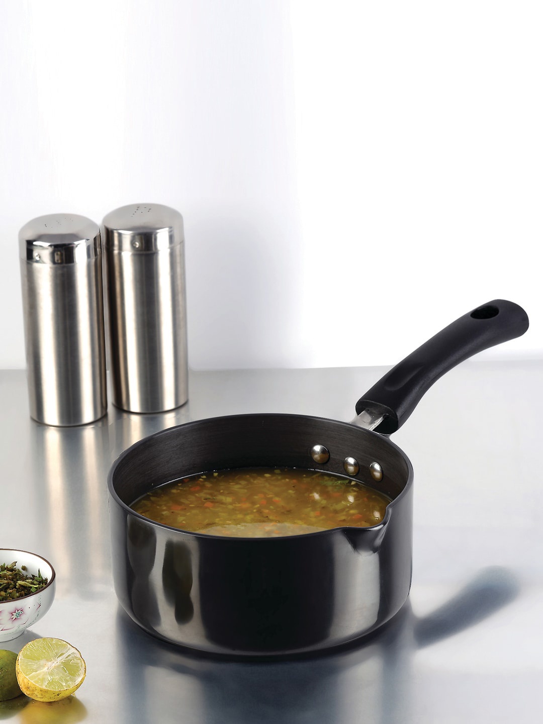 

Vinod Black Solid Sauce Pan