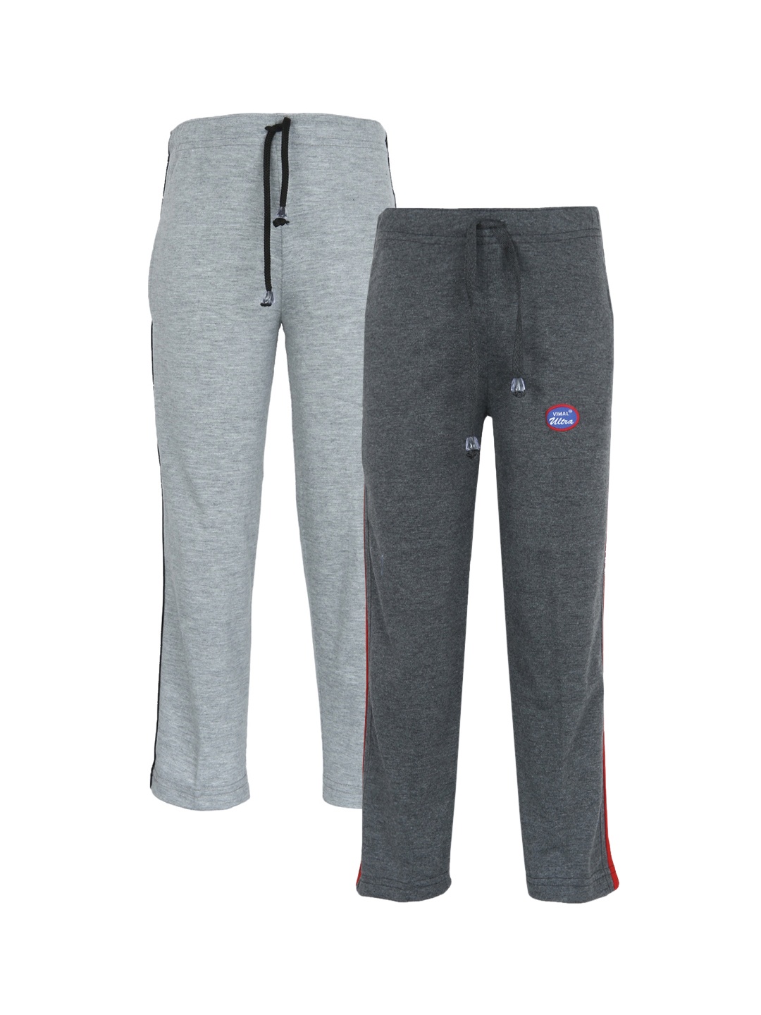 

VIMAL JONNEY Kids Pack Of 2 Grey Solid Track Pants