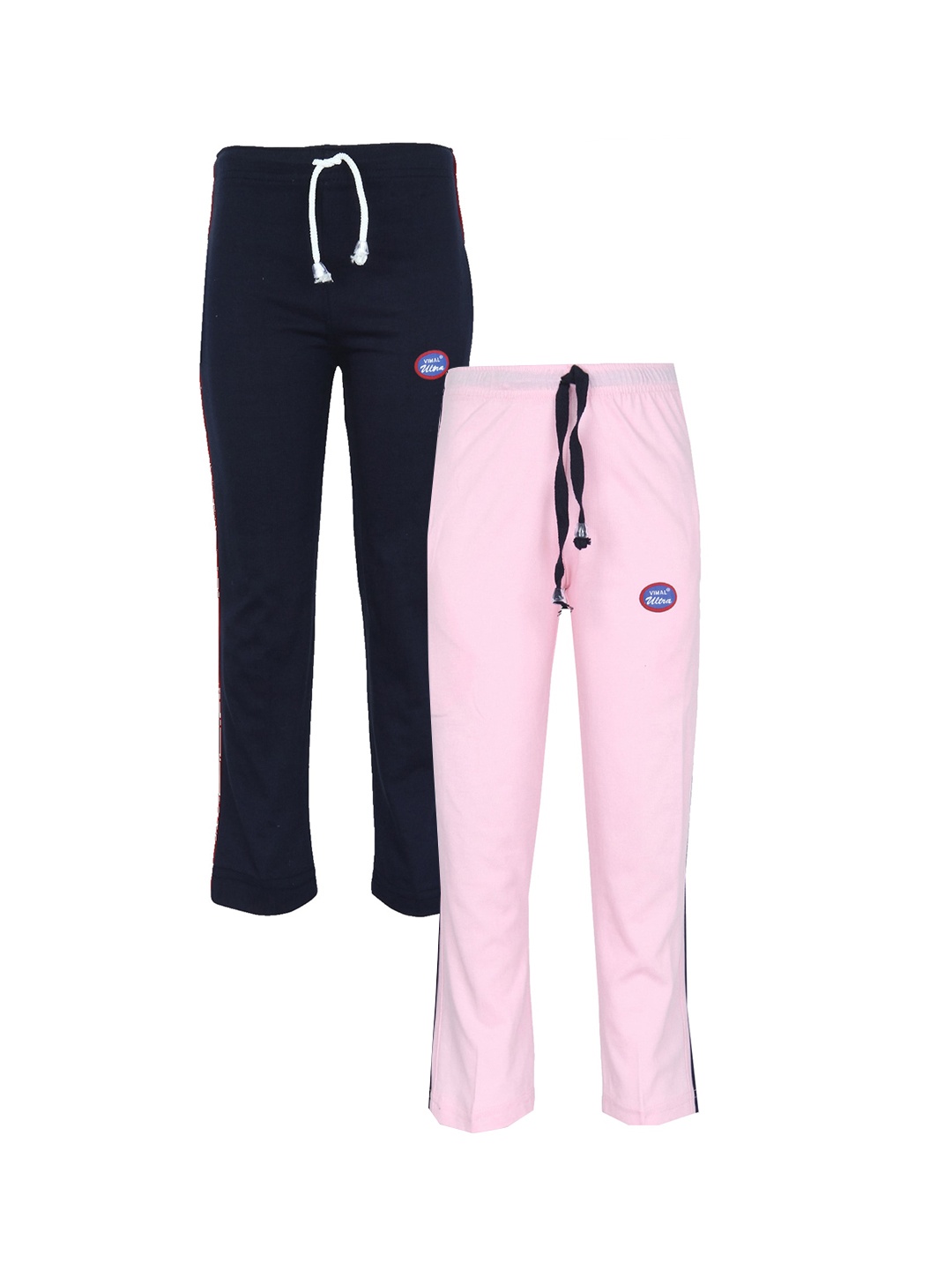 

VIMAL JONNEY Kids Pack Of 2 Navy Blue & Pink Track Pants