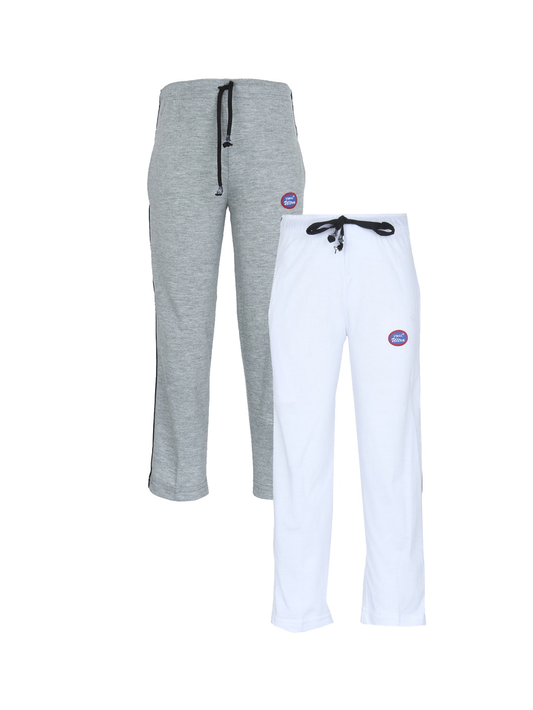 

Vimal Jonney Kids Pack of 2 Grey & White Cotton Track Pants