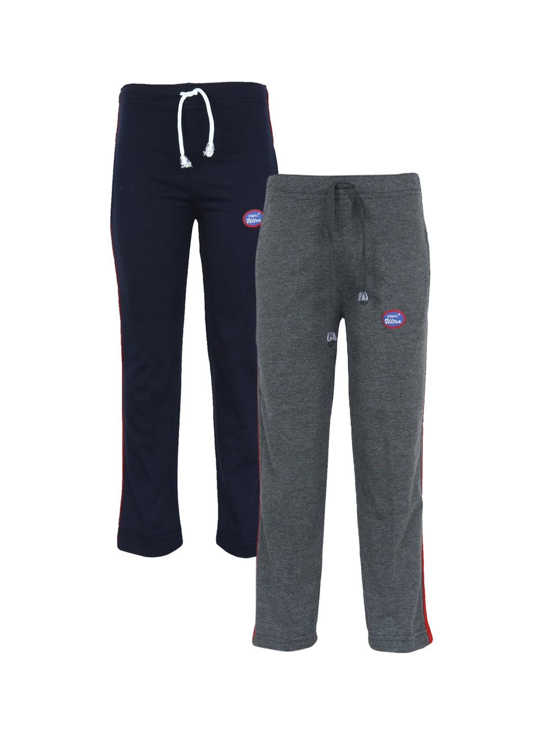 

VIMAL JONNEY Kids Pack of 2 Navy Blue & Grey Track Pants