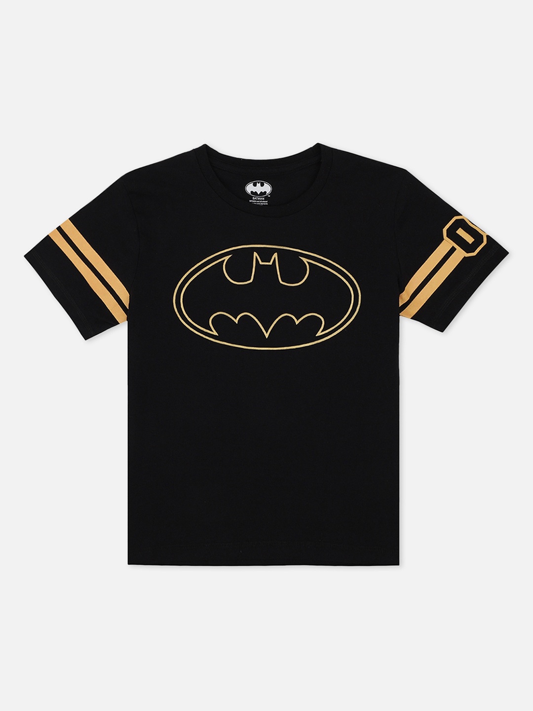 

Kids Ville Boys Black Batman Printed Pure Cotton T-shirt