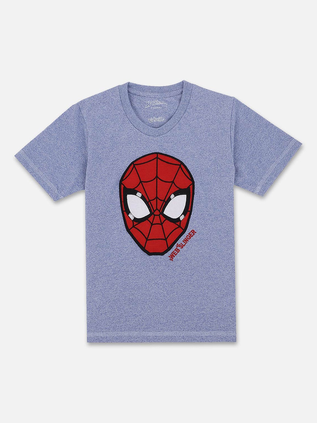 

Kids Ville Boys Blue Spiderman Printed Pure Cotton T-shirt