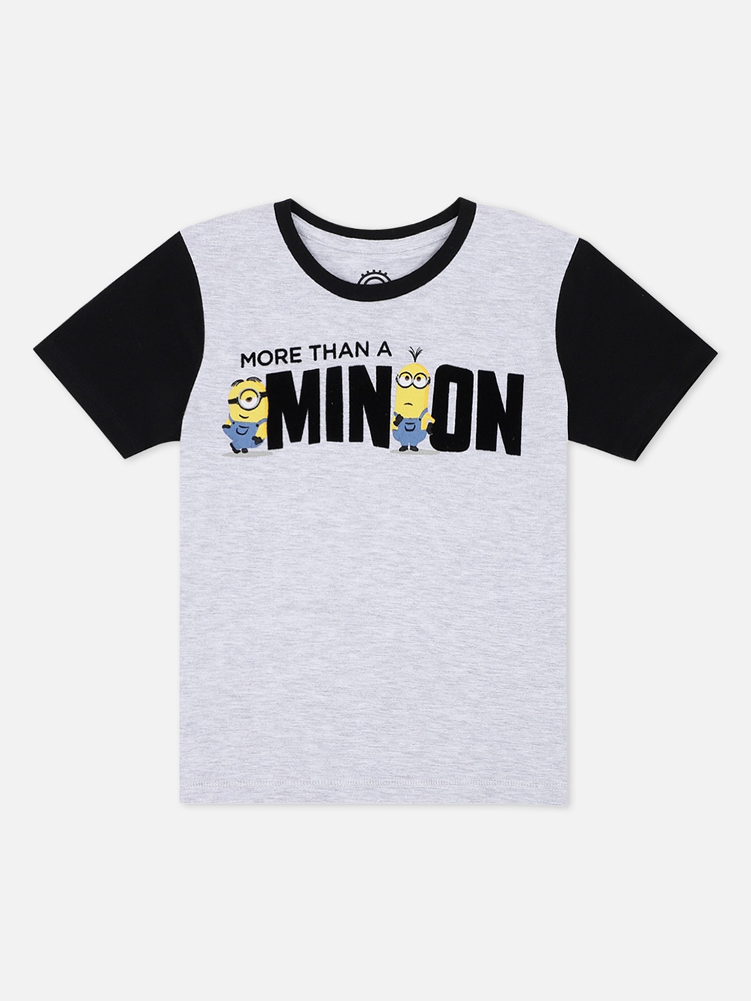 

Kids Ville Boys Grey Minions Printed T-shirt