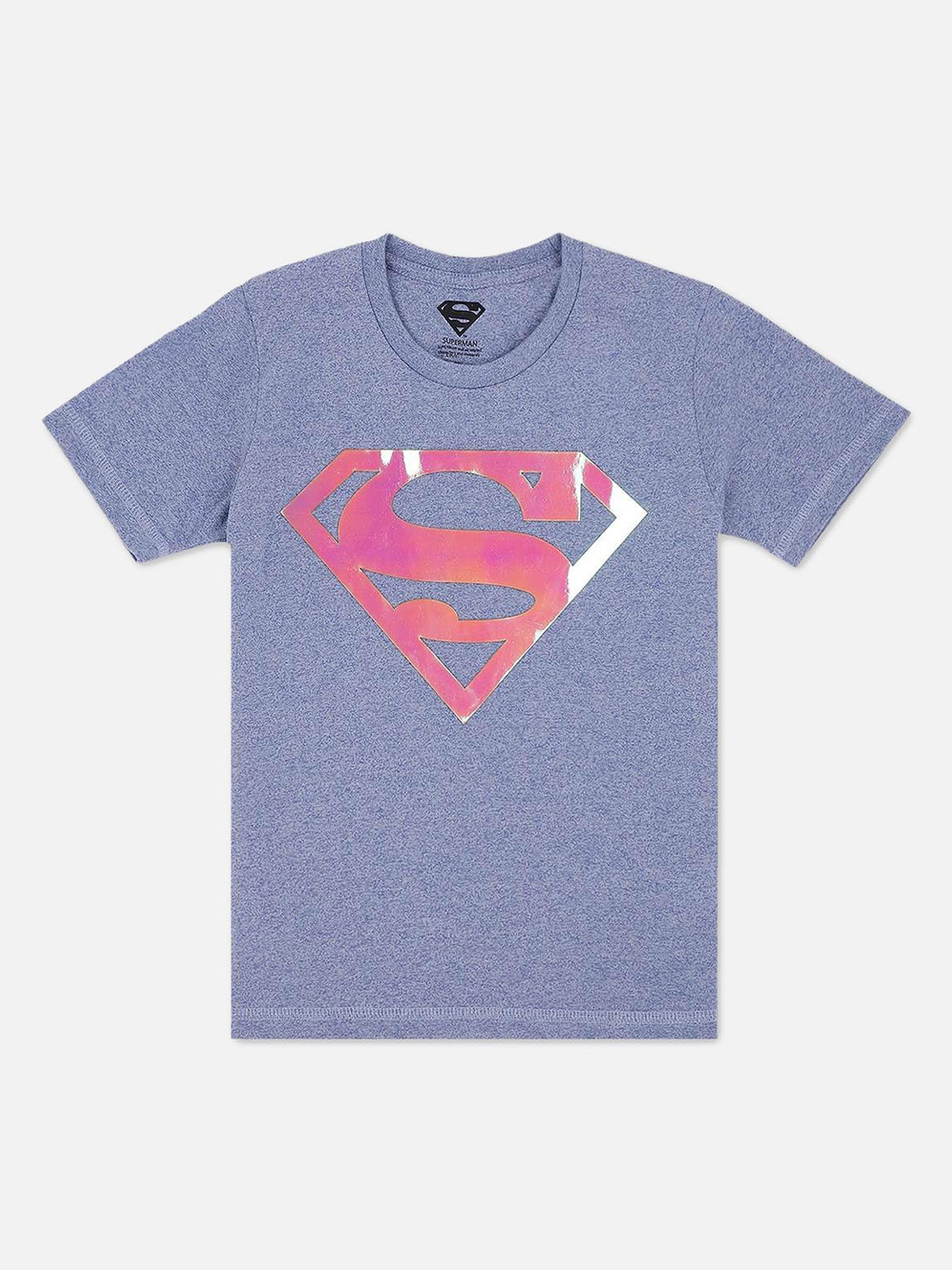 

Kids Ville Boys Blue Superman Printed Pure Cotton T-shirt